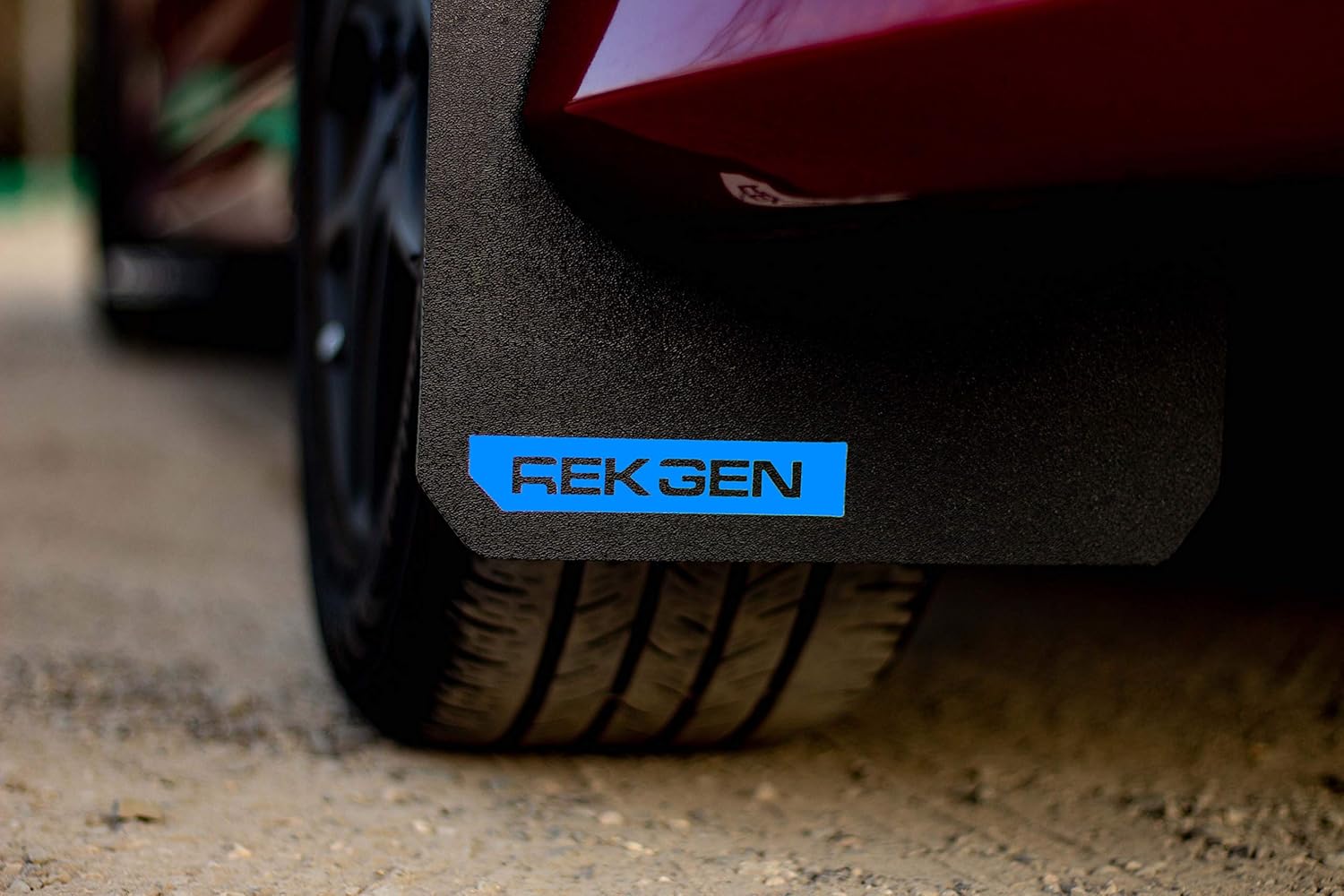 Rek Gen Rally Mud Flaps Compatible with Ford Focus 2012-2018 (Red Logo)