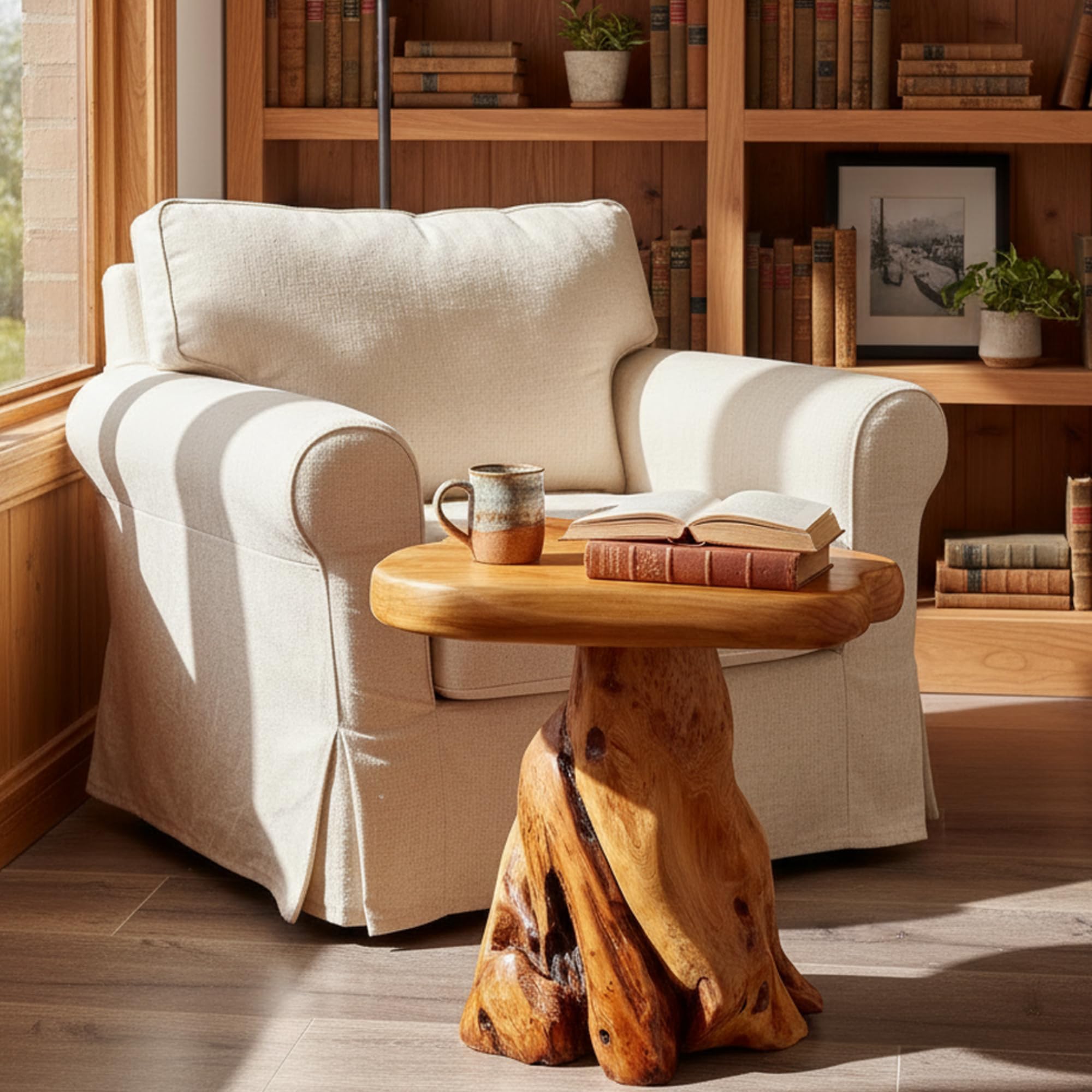 Amazon.com: Warmaxx Cedar Wood Tree Stump Stool 13.5