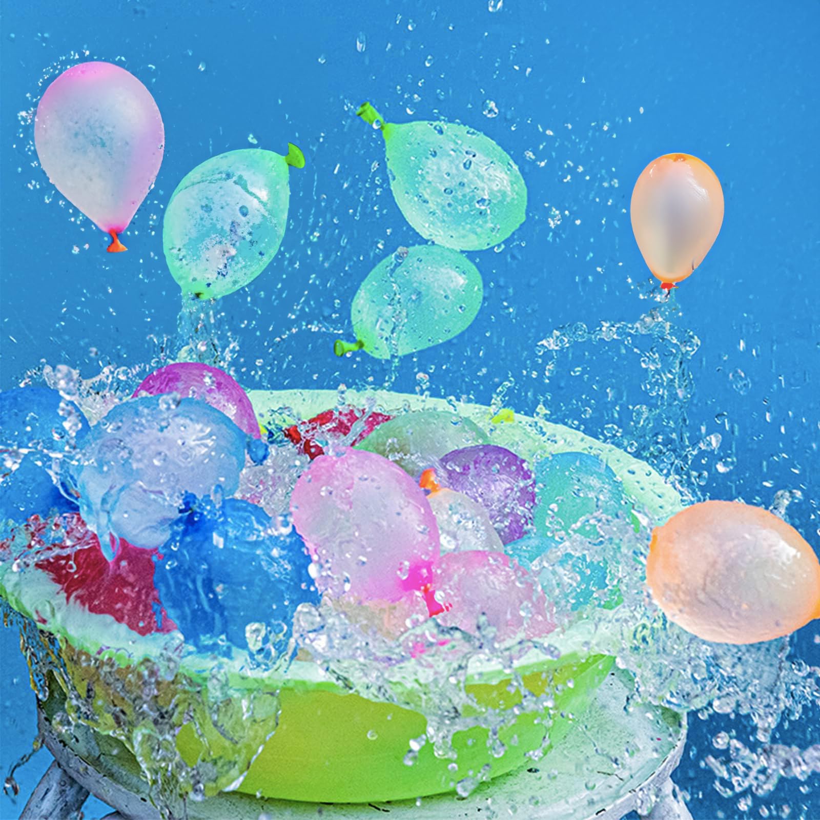 POPOYU Opakowanie bomb wodnych, 100 balonów dla dorosłych, mini lateksowe balony biodegradowalne, łatwe do napełnienia, balony wodne do pływania latem, na plażę, do zabawy