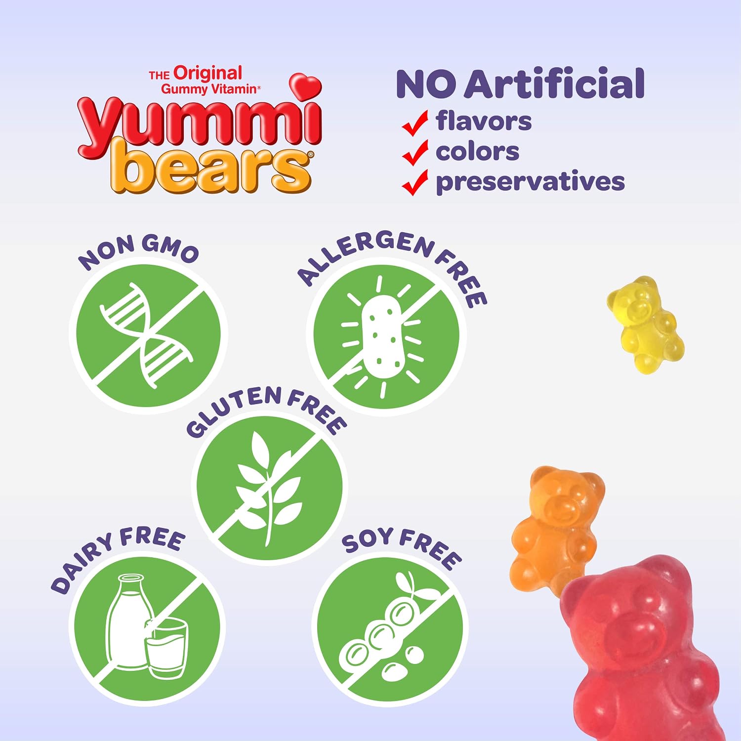 Yummi Bears Vitamin C Chewable Gummy Vitamin Supplement for Kids