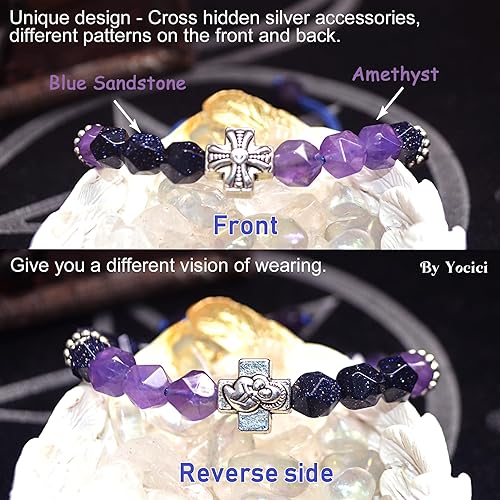 Miniatura 4 de Amethyst Bracelet for Men Women, (10mm) Friendship Bracelets,Sodalite Gemstone Beaded Bracelet Good Luck Bracelet Healing Crystal Bracelet