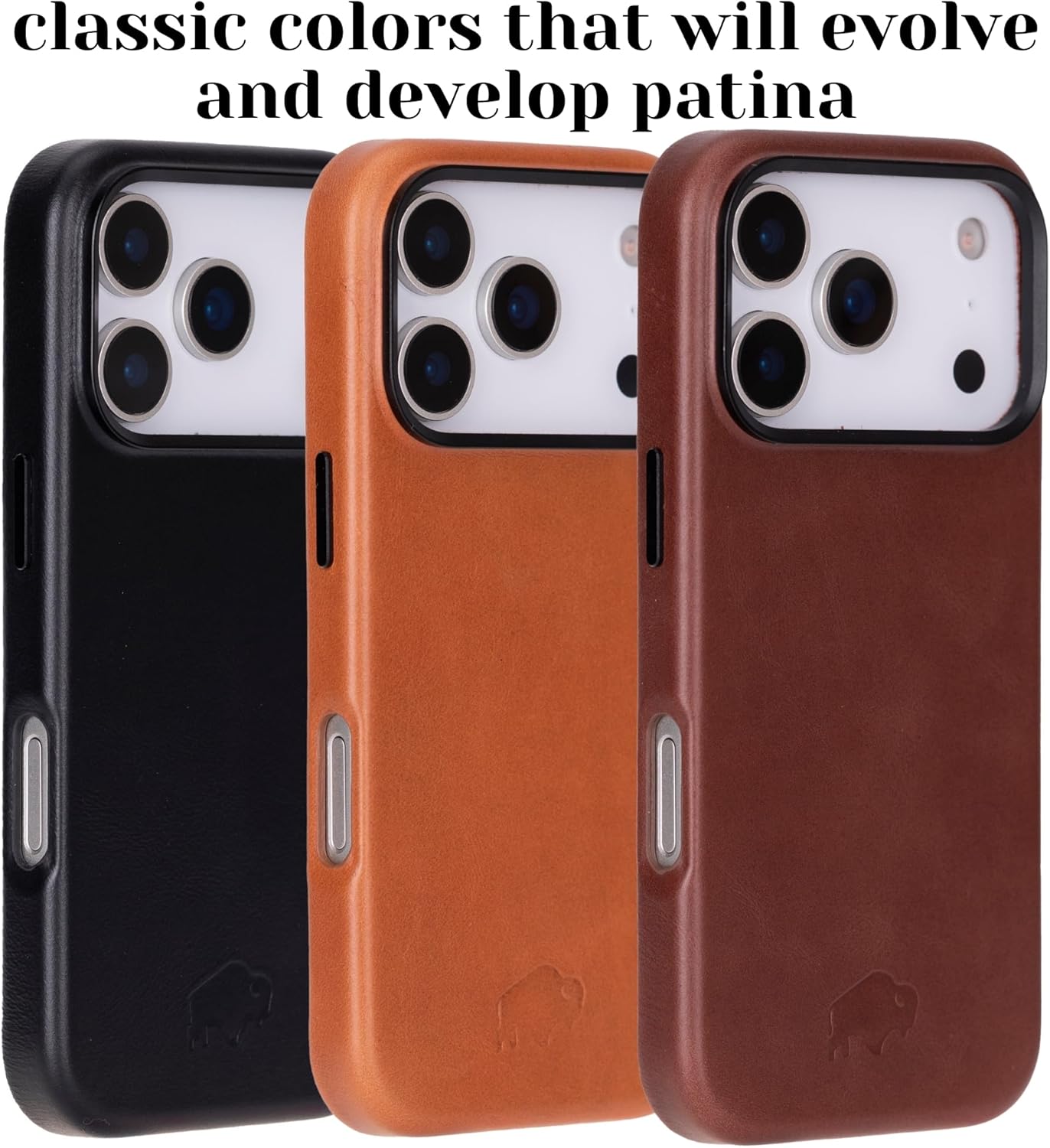 BLACKBROOK Leather Case for iPhone 17 Pro – Barlow Handcrafted Snap-On Cover, Full Grain Leather with 360° Edge Protection, MagSafe Compatible, Slim Protective Design, Luxury Gift Box Brown