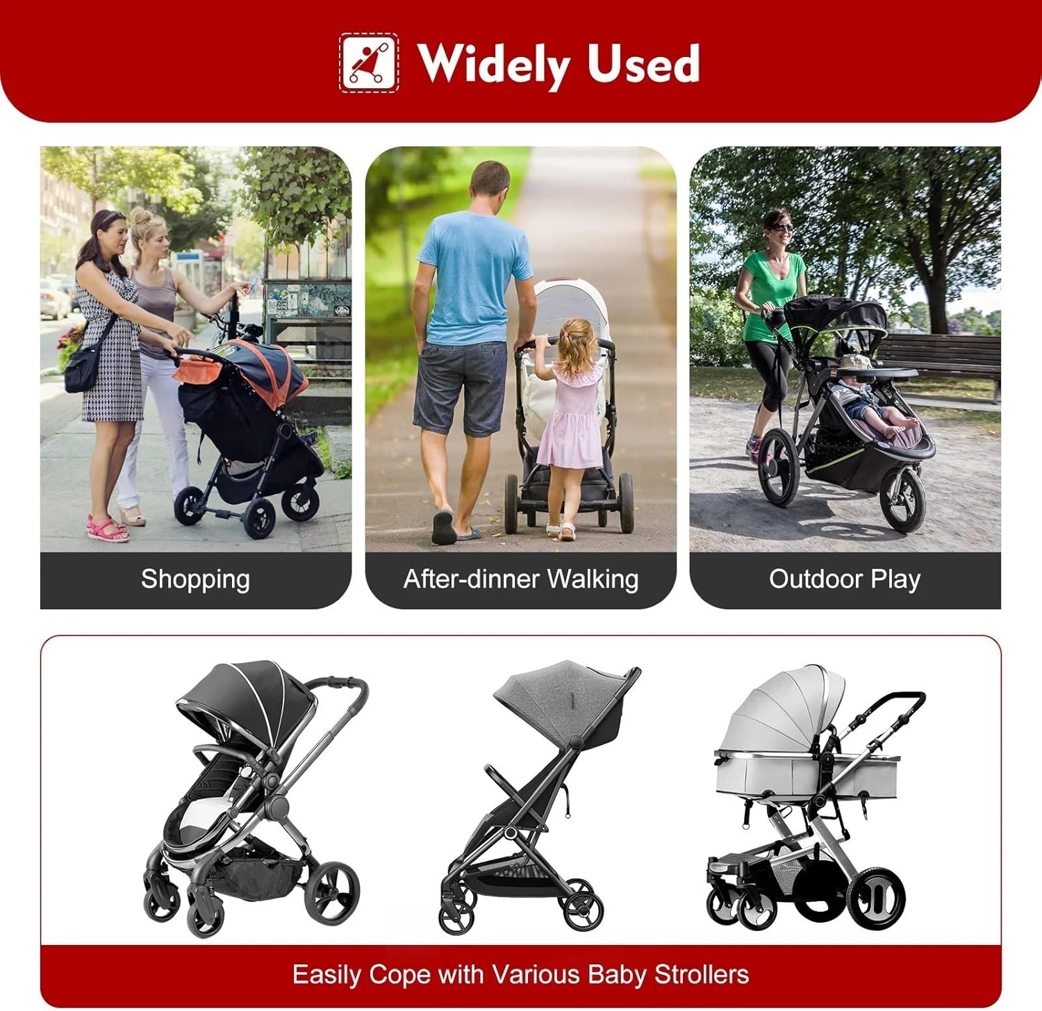 Stroller Board Universal 2in1 Stroller Ride Board Buggy Wheeled Board Seat Pedal with Detachable Seat Standing Board