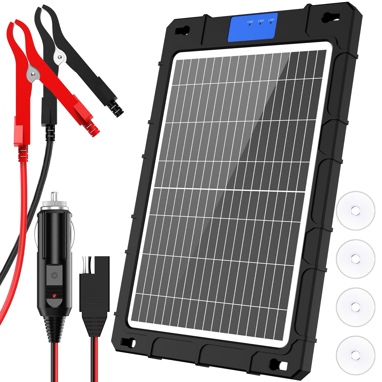Kit di ricarica per auto, auto, moto, barca, marina, camper, rimorchi, motoslitte, ecc.