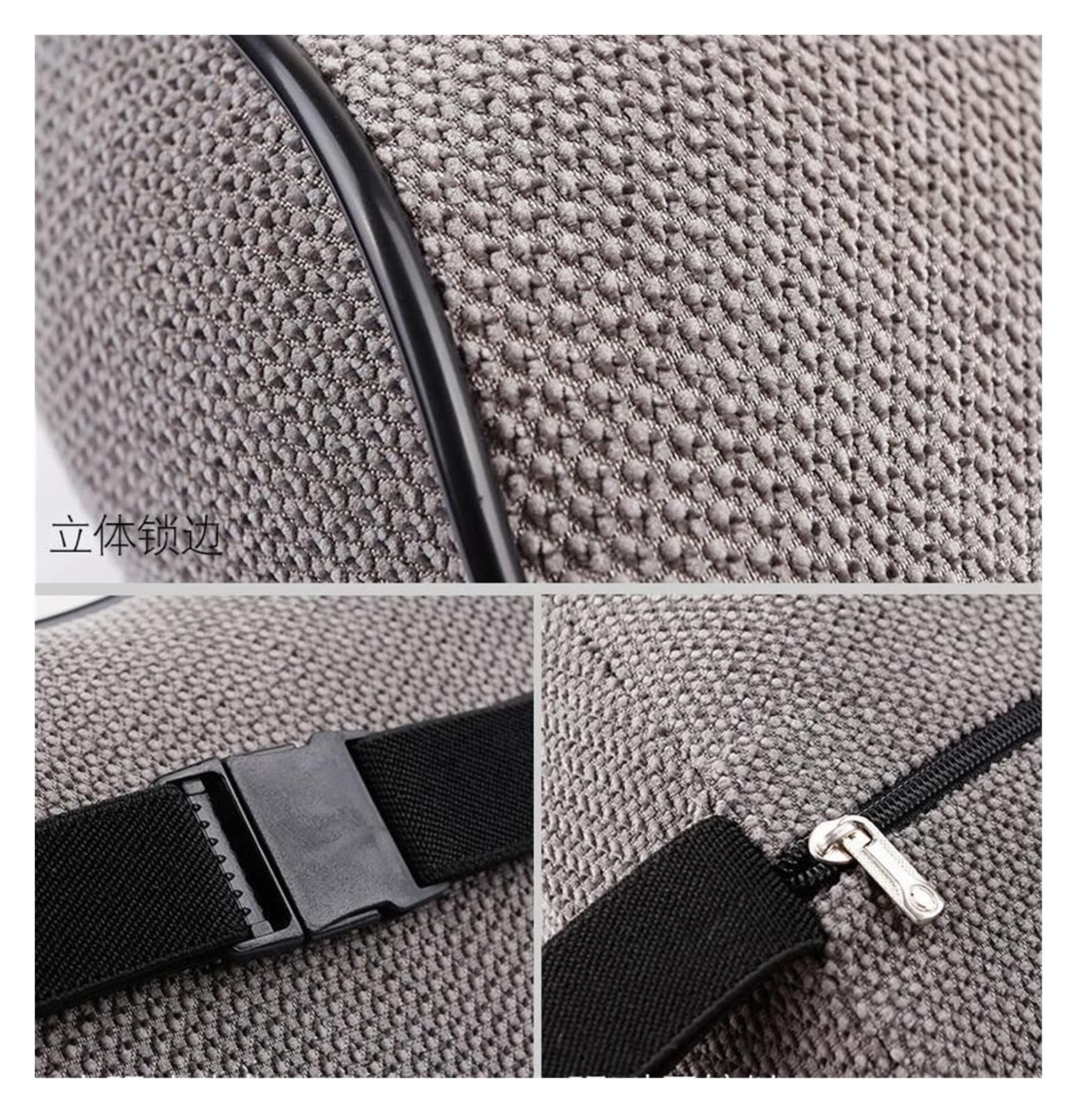 Cuscino per Il Collo dell'auto in Cotone e Lino Cuscino per poggiatesta in Schiuma di Memoria Cuscino per Il Collo dell'auto Regolabile Cuscino per Auto Traspirante Supporto per la Testa (Color : Bl