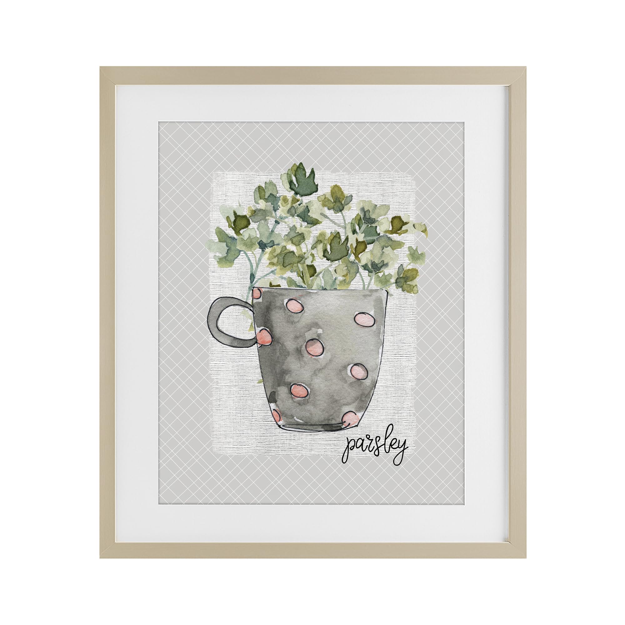 'Parsley Herb Mug'| Framed Print Under Glass
