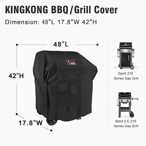 Miniatura 2 de Funda Kingkong 7130 para parrilla Weber Genesis II de 3 quemadores y parrillas Genesis 300, incluye cepillo, pinzas y termómetro
