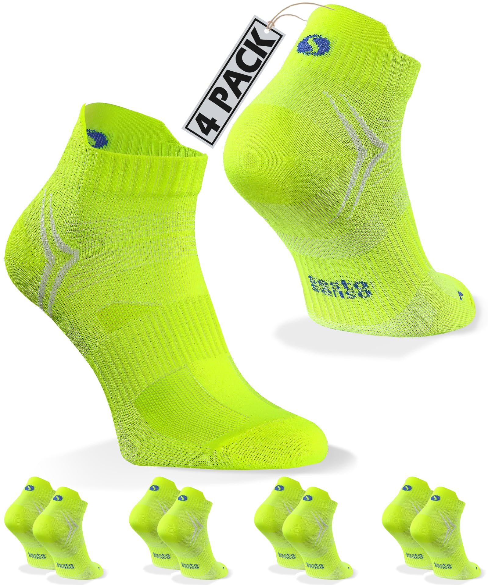 sesto senso 4 ou 8 Paires de Chaussettes de Sport Courtes de Course Homme et Femme Unisexe