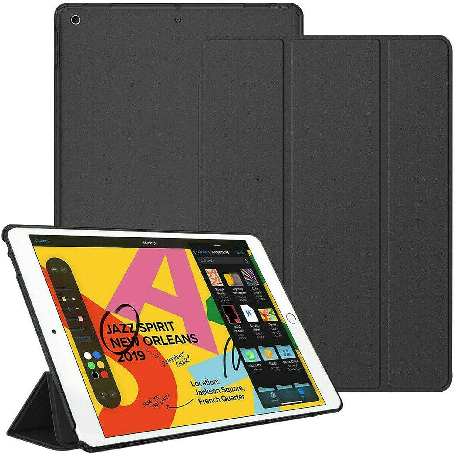PROTech For Apple iPad Air 2/2nd Generation A1566 A1567 Smart Magnetic Stand Case with Automatic Wake/Sleep (Black) - Image 5