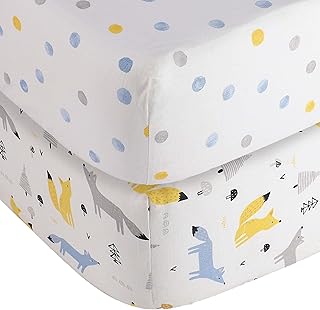 Featherheadâ„¢ Baby - Fitted Crib Sheet, Soft , Breathable and 100% Cotton Crib Sheet for Standard Crib and Toddler Mattresses, 28