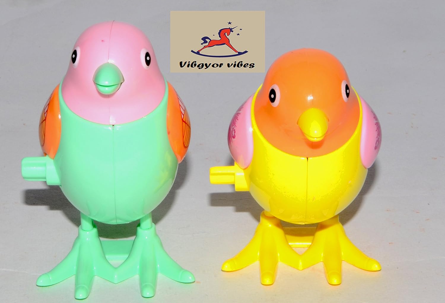Buy Vibgyor Vibes Colourful Funny Key Operated Wind Up Jumping Bird Toy