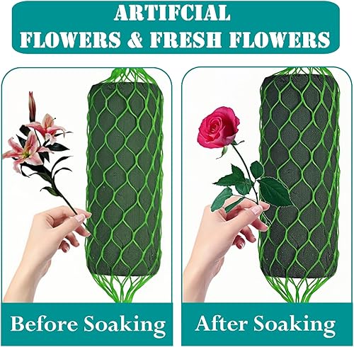 Miniatura 5 de Juego de 14 guirnaldas de espuma floral de 9.2 pies, kit de bloques de esponja de absorción para puerta de arco para arreglo de flores frescas y