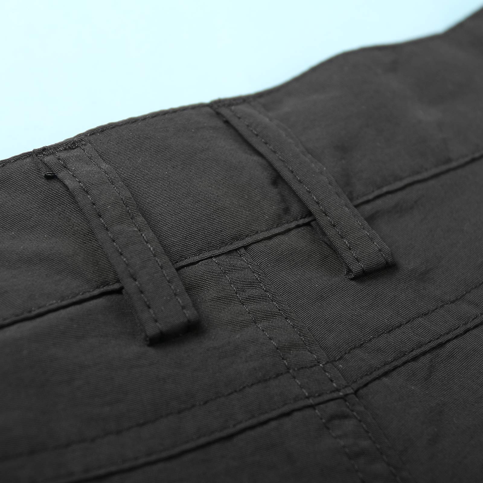 OCHENTA Short cargo à séchage rapide pour garçon, taille élastique, short athlétique pour enfants, adolescents, activités en plein air, randonnée, camping, pêche - noir - 50 FR