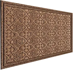 MAT 7-BANQUET Waterproof All-Season WeatherMax Doormat, Indoor Outdoor Door Mats, Heavier Durable Natural Rubber, Dry Out Easily, Non-Slip, Low Profile, Easy Clean Patio Entrance Mat, 36x59, Brown