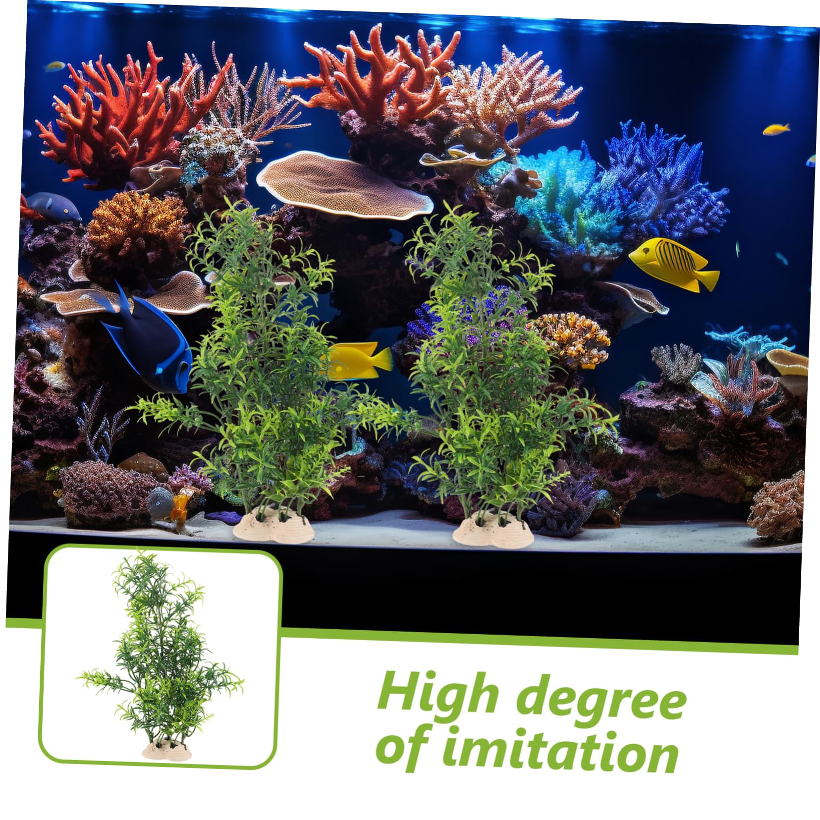 Sosoport 2piezas Acuario Decoración De Plantas Artificiales Bonsái De Pino Falso para Acuarios y Terrarios Accesorios De Paisajismo Acuático Diseño Lifelike para Peceras y Reptiles