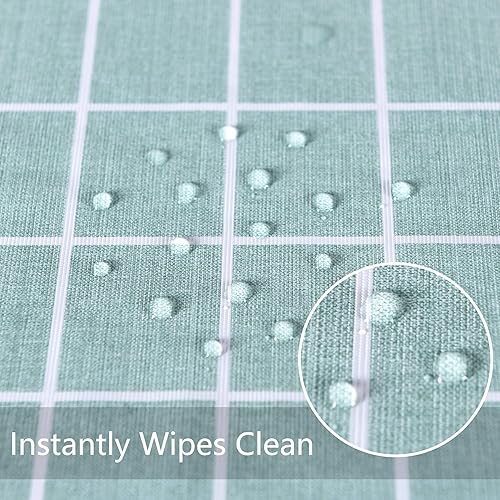 Miniatura 5 de Obstal - Mantel de PVC a prueba de aceite, a prueba de derrames, impermeable, para uso en interiores y exteriores