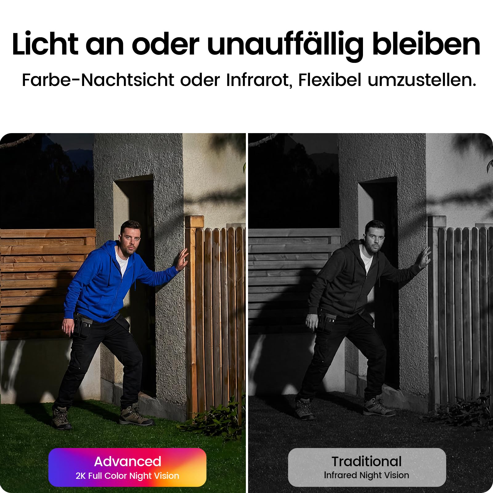 aosu 2K Überwachungskamera Aussen Akku Solar 4er-Kit mit Aosubase 2.0 kein ABO Nötig 32GB Lokal Speicher Kamera Überwachug Aussen PIR Bewegungssensor Licht Tonalarm 2-Wege-Audio Farb-Nachtsicht
