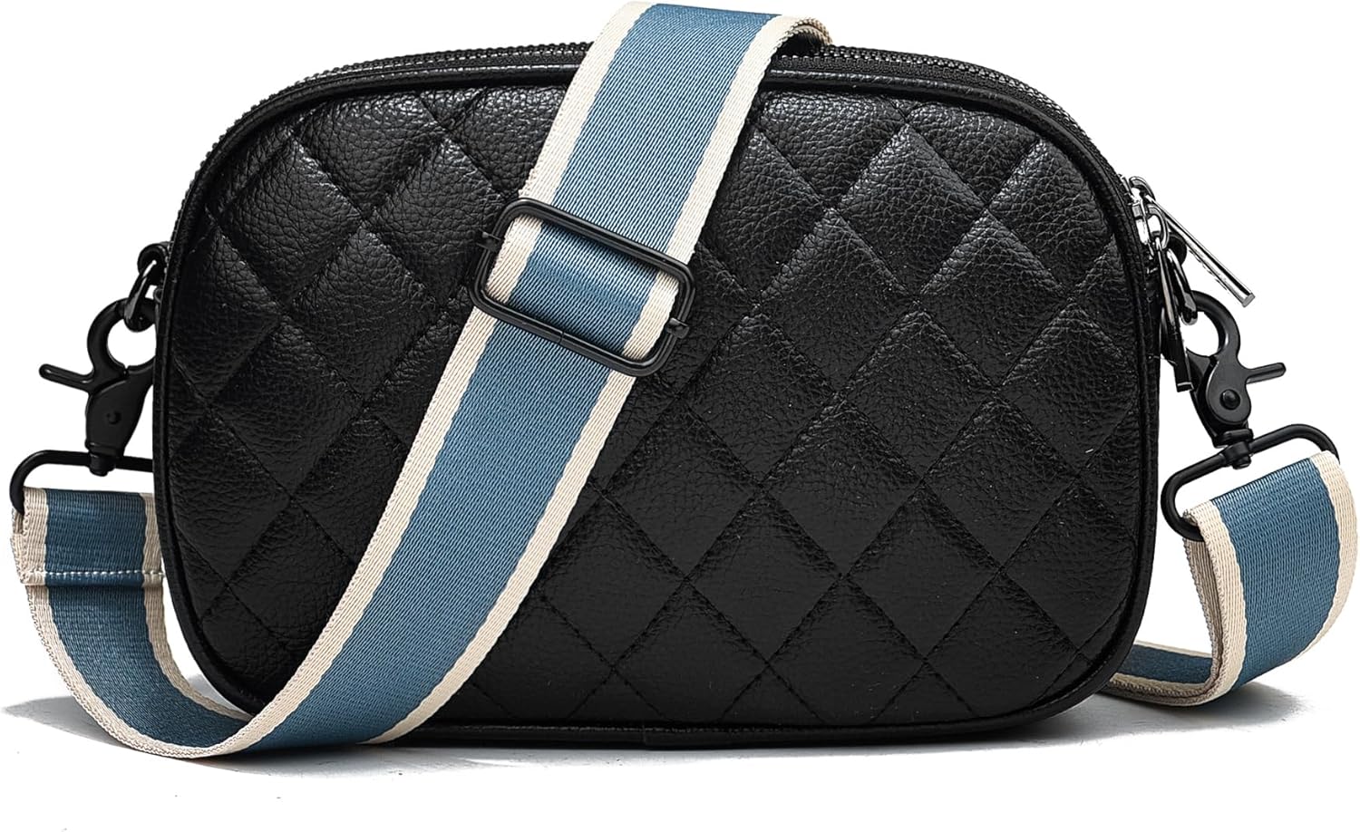 Wide Purse Strap Adjustable Replacement Crossbody Bag Strap Silver Hardware Shoulder Straps - Image 4