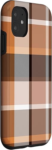 Miniatura 3 de Funda estilo escocés para iPhone 11 Buffalo Check Naranja Marrón Gingham