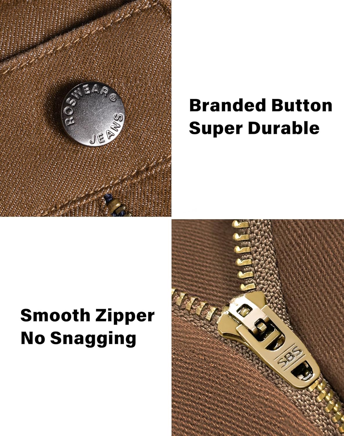 roswear Women's Trendy Stretchy Flare Jeans Mid Rise Bootcut Curvy Denim Pants - Image 6