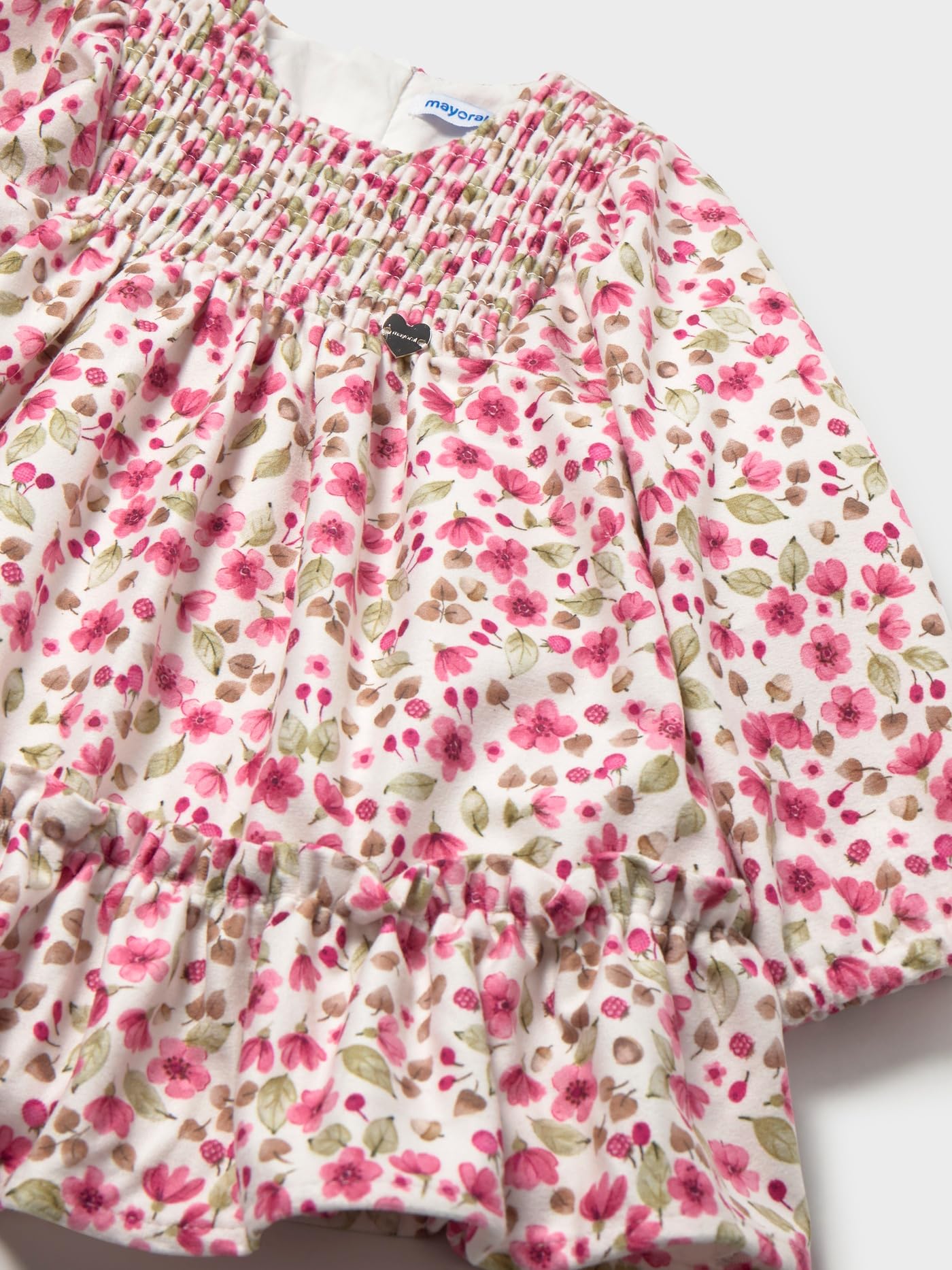 Mayoral Vestido Terciopelo Estampado para bebé niña Petalo