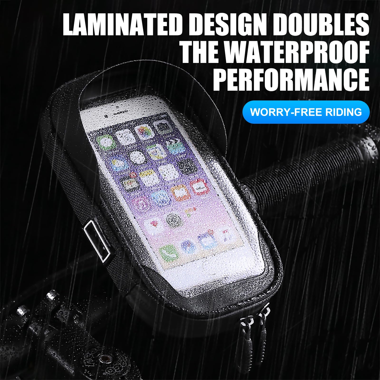 Porta Cellulare Bici Impermeabile Con Rotazione 360° - Per Manubrio, Touch Screen, Parapioggia, Fino A 7 Pollici - Foto 6