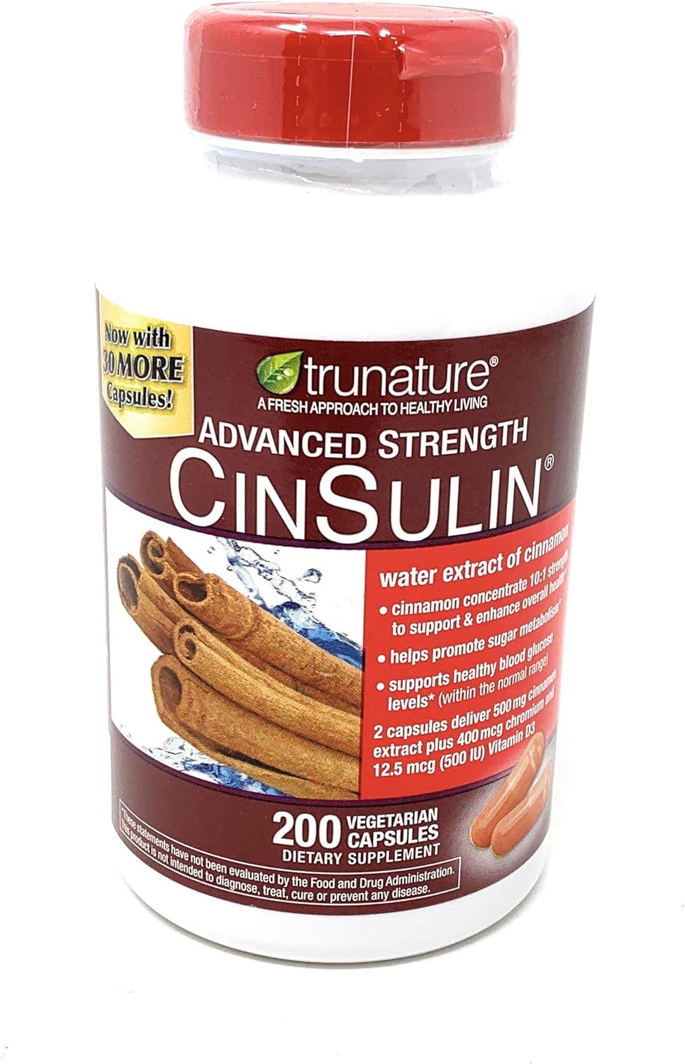 TruNature Advanced Strength Cinsulin, Cranberry, 200 Count TruNature Advanced Strength Cinsulin, Cranberry, 200 Count
