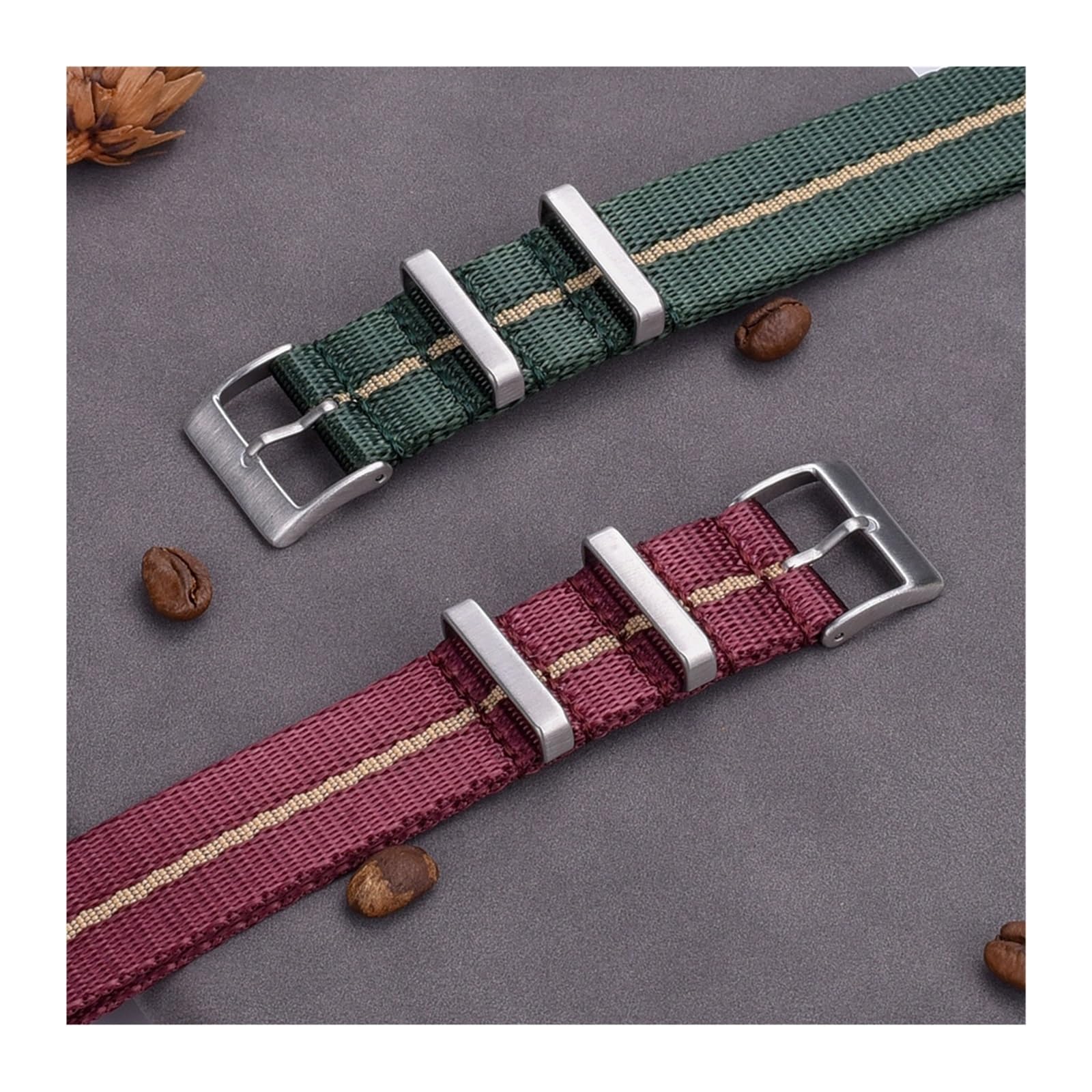Bracelet en Nylon Lisse 20 mm 22 mm Bracelet Boucille de Boucle de Boucle