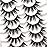 Veleasha False Eyelashes Wispy Faux Mink Lashes Fluffy Handmade Fake Eyelashes Natural Look 7 Pairs Pack Luxury Cat Eye Lashes (815)