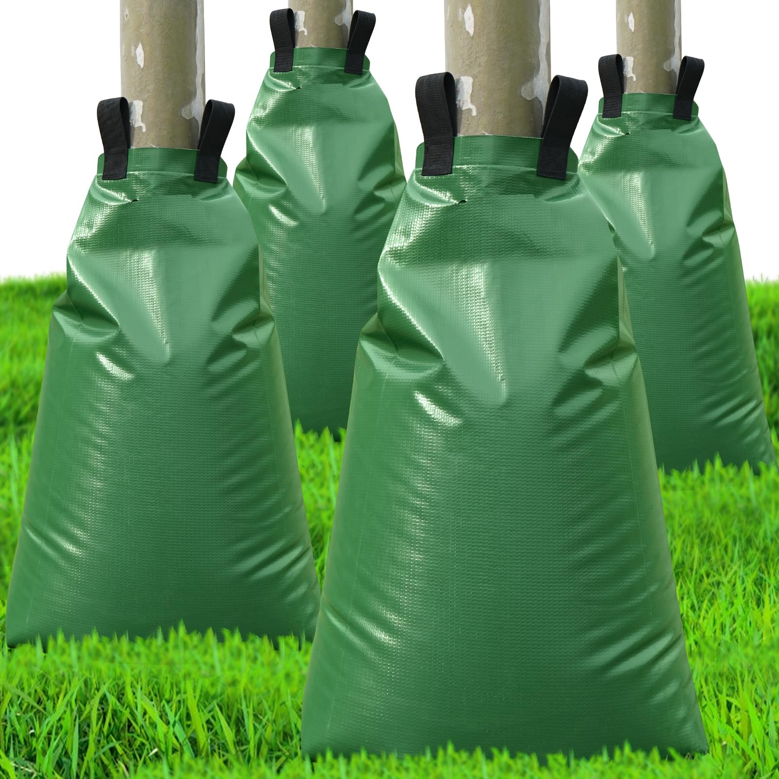 Photo 1 of 4 Pack Tree Watering Bags Slow Release:20 Gallon - Reusable & Premium PVC Water Bags - Slow Watering 6-8 Hours for Newly Planted or Established Trees in Hot Weather