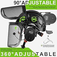Vista 4 de Casco de seguridad para motosierra forestal GREEN DEVIL con orejeras Bluetooth Casco de arborista Casco duro con visera incorporada Protector facial