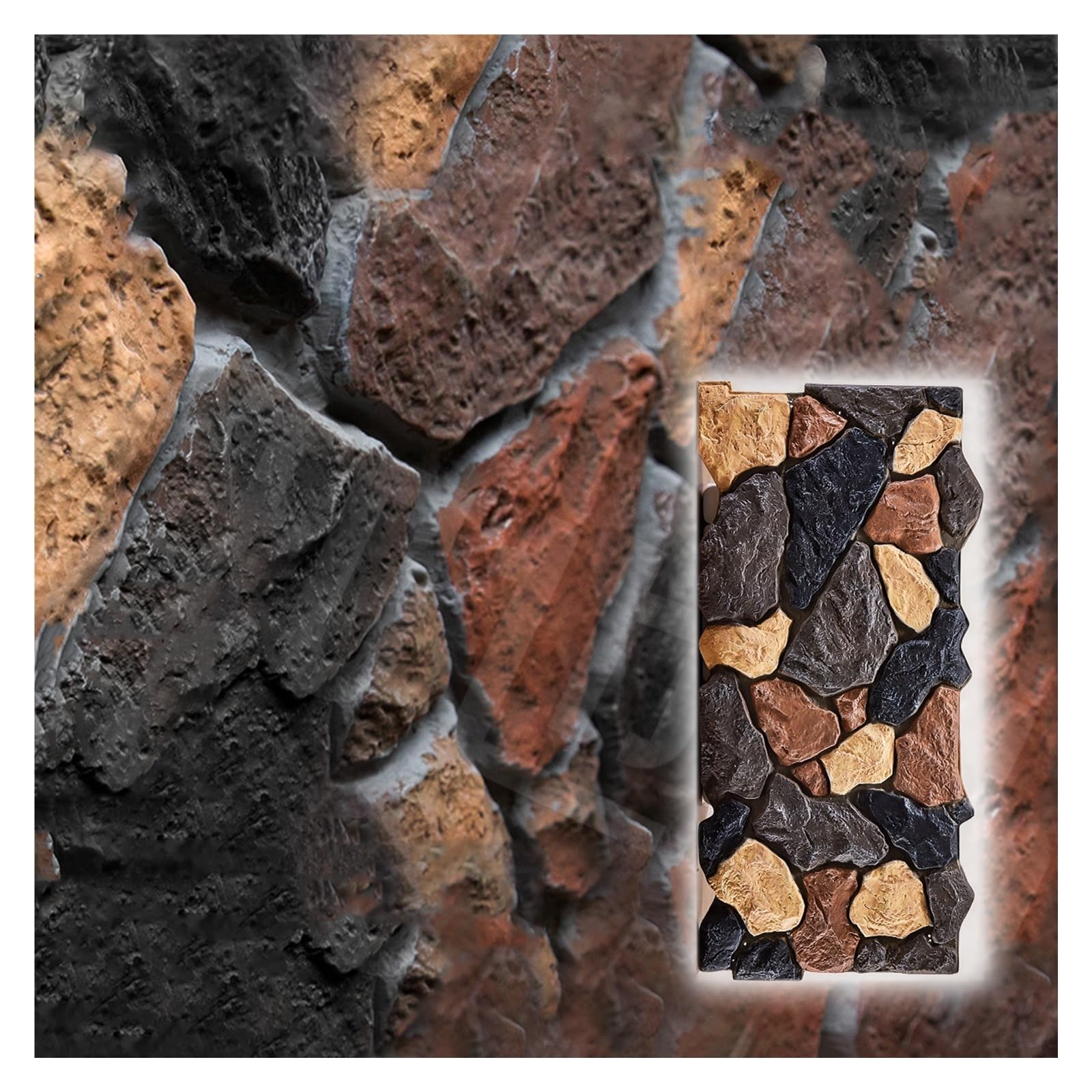 Panel de chapa de piedra de poliuretano aislante, azulejos de pared ligeros e ignífugos