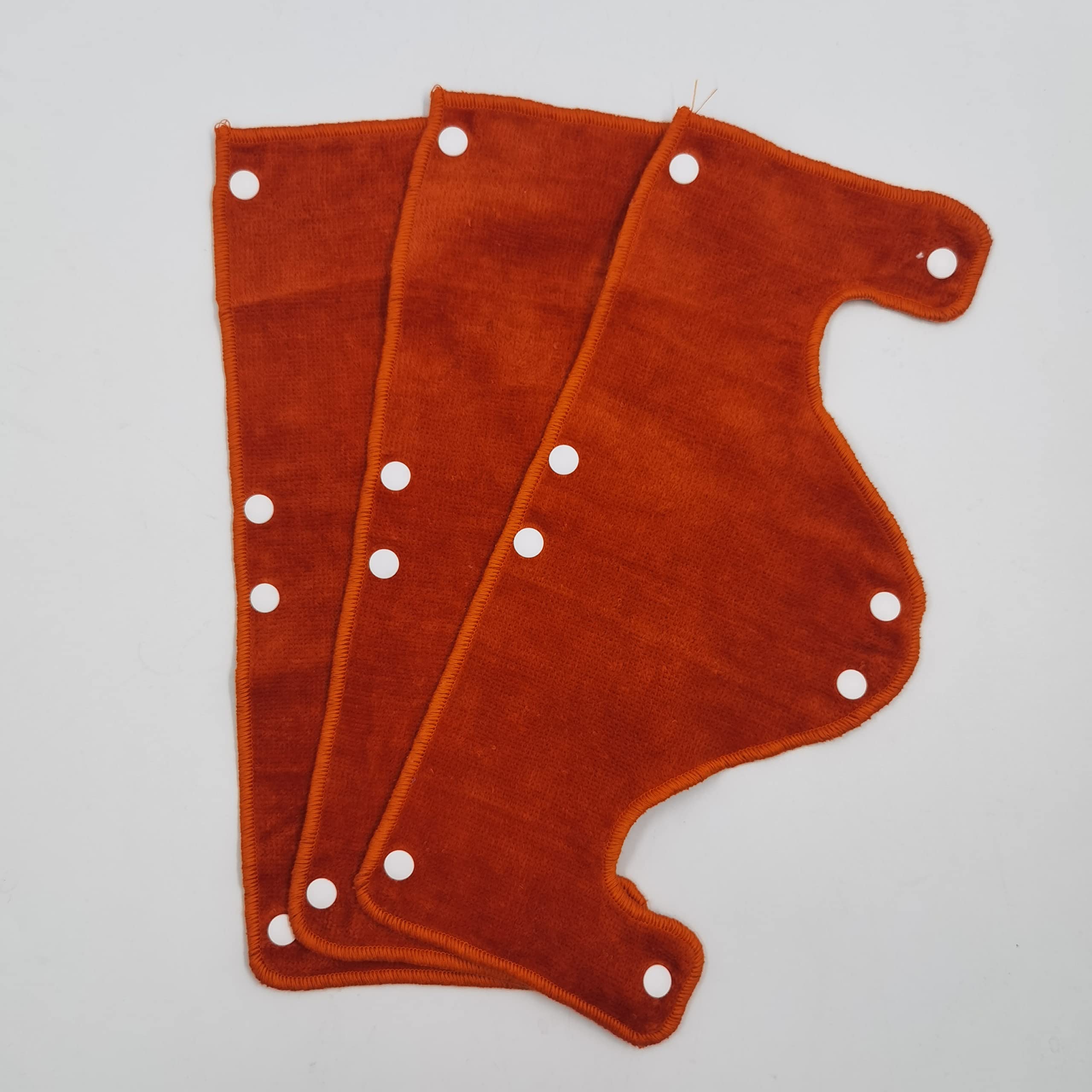 Big Orange - Fascia per il sudore, riutilizzabile, lavabile, in spugna di cotone, con chiusura a scatto, 6 pezzi per confezione