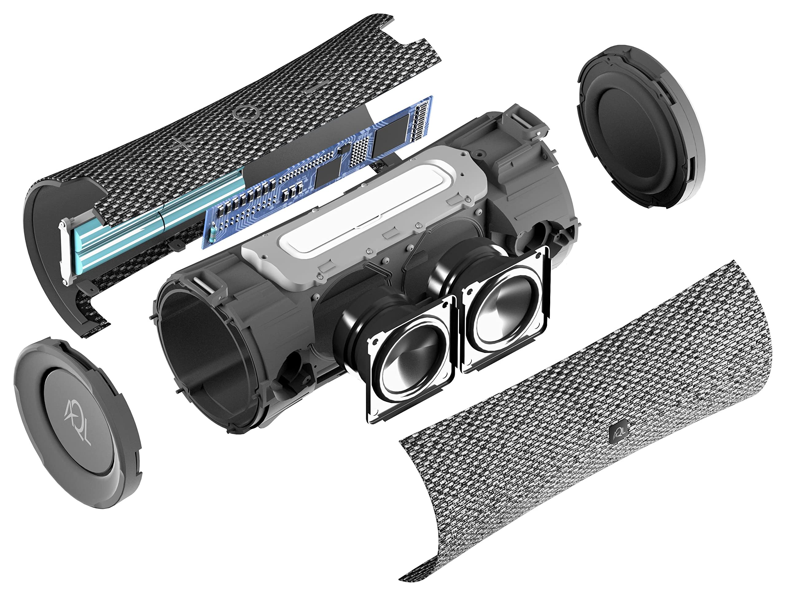 AQL Typhoon | Cassa Autoparlante Portatile Bluetooth v4.2 – Potenza 30Watt – Impermeabile IPX7 – Autonomia Playtime 8 Ore – Portata 10mt. - Nero