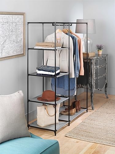 Miniatura 6 de Whitmor Organizador de armario independiente industrial moderno 46.3"L X 17.5"W X 58.3"H,127 cmL x 50 cmW x 195 cmH,31.5"L X 19.5"W X 54.0"H,45.2