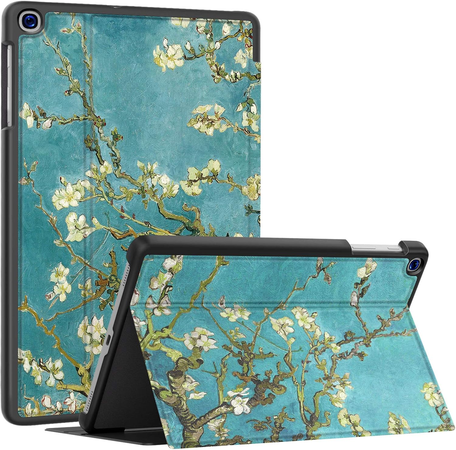 Soke Galaxy Tab A 10.1 Case 2019, Premium Shock Proof Stand Folio Case,Multi- Viewing Angles, Soft TPU Back Cover for Samsung Galaxy Tab A 10.1 inch Tablet [SM-T510/T515/T517],Apricot Blossom