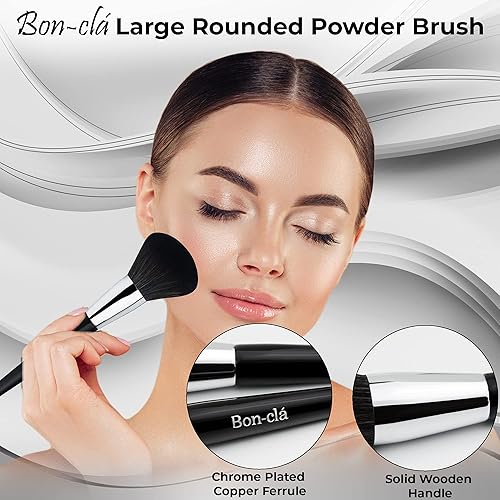 Miniatura 3 de Bon-clá Cepillo grande para polvo, esponjoso y suave, agarre el polvo uniformemente, duradero de primera calidad, perfecto para brochas de polvo y