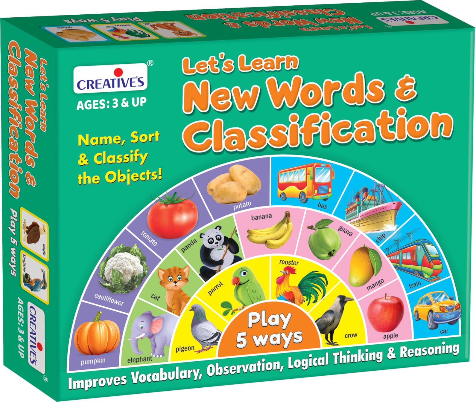 Creative’s Let’s Learn New Words & Classification | Learning Cards Game for Kids | Name, Classification, Memory, Snap Cards Game | Educational Game for Kids | Ages 3 & Up (B0DGTY7V5S) Amazon Price History, Amazon Price Tracker