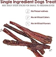 Vista 2 de Riley's Steer Bully Sticks para perros pequeños a medianos – Premio para perros de un solo ingrediente, fácilmente digeribles, 100% palitos de carne
