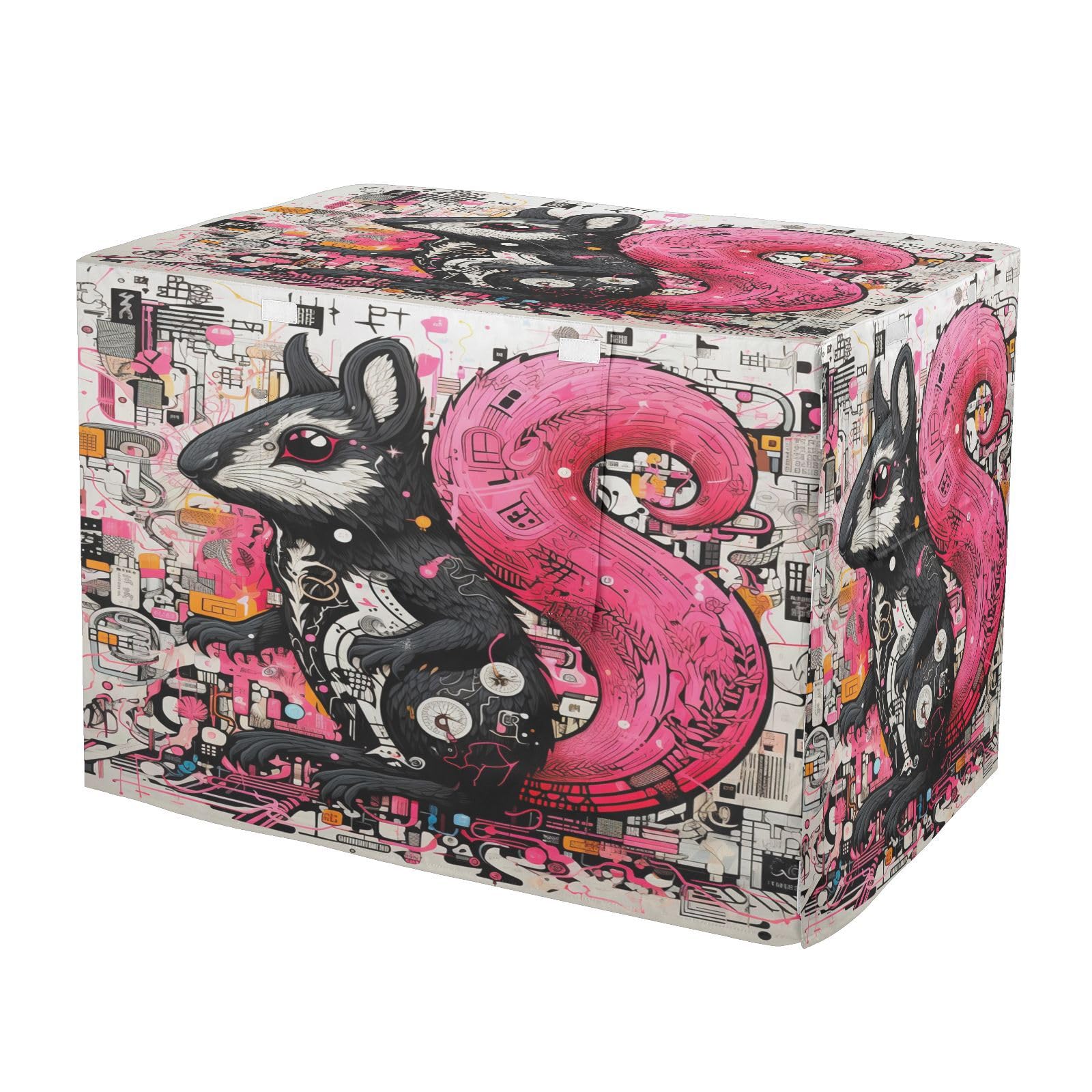 Housse imperméable pour cage chat et chien avec protection artistique Rose Art