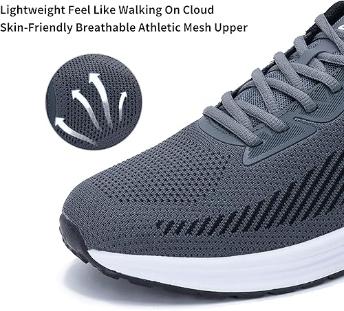 Miniatura 3 de BEOAPT Zapatos deportivos para correr para hombre, transpirables, transpirables, para caminar, gimnasio, entrenamiento, al aire libre, zapatos