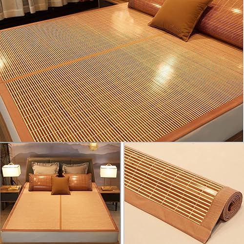 Miniatura 2 de Estera de dormir de verano de bambú,Colchón plegable de bambú,Cubrecolchón de enfriamiento,Cojín de dormir de enfriamiento natural,Absorción