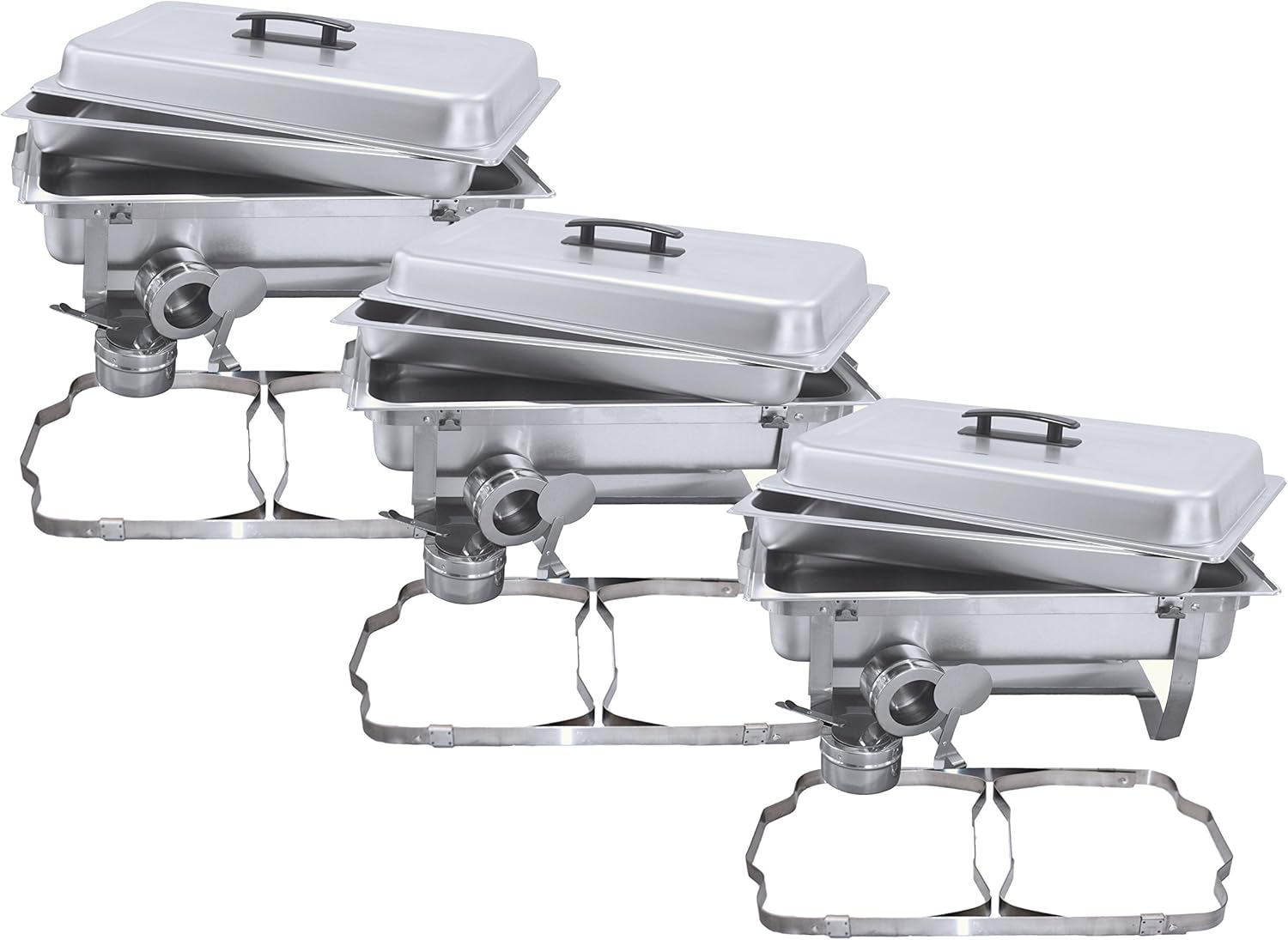 Buy TigerChef Chafing Dish Buffet Set Chaffing Dishes Stainless Steel 3 Sets of Chafers and