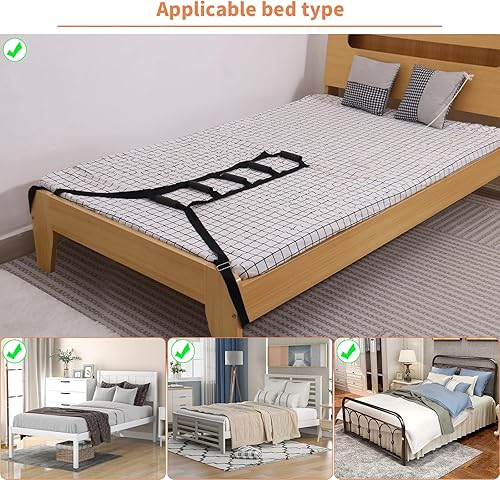 Miniatura 7 de Barandillas de seguridad para cama de personas mayores, barra de apoyo médica con bolsillo de almacenamiento, ayuda para la movilidad de prevención