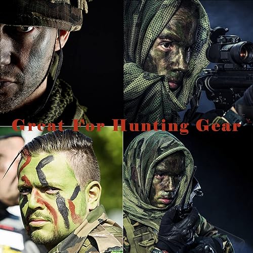 Miniatura 3 de MEICOLY Pintura facial de camuflaje de 3 colores, palo de fútbol de larga duración, palo de fútbol de larga duración, pintura facial deportiva para