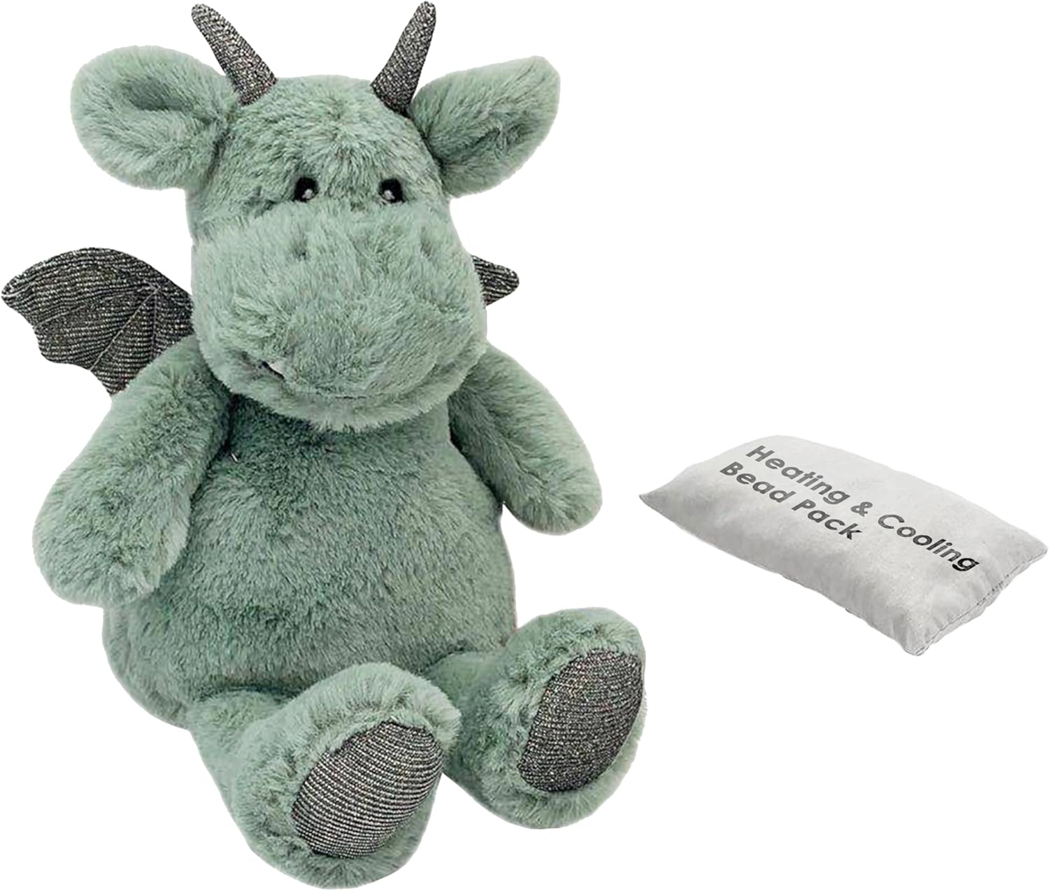 MON AMI Dax The Dragon Cuddle Bud | 11" Plushie with Removable Heating & Cooling Pack | Microwavable Stuffed Animal Toy for Kids & Adults | Warm Cuddle Gift for Therapy, Comfort & Relaxation