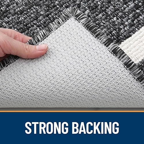 Miniatura 6 de OLANLY - Tapete para puerta de interior, 47 x 20 pulgadas, antideslizante, absorbente, resistente a la suciedad, lavable, de perfil bajo, para