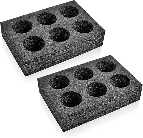 2 portavasos de espuma, 6 tazas de espuma para llevar café para llevar, soporte para bebidas frías y calientes, té con leche (negro, 12.2 x 7.9 in)