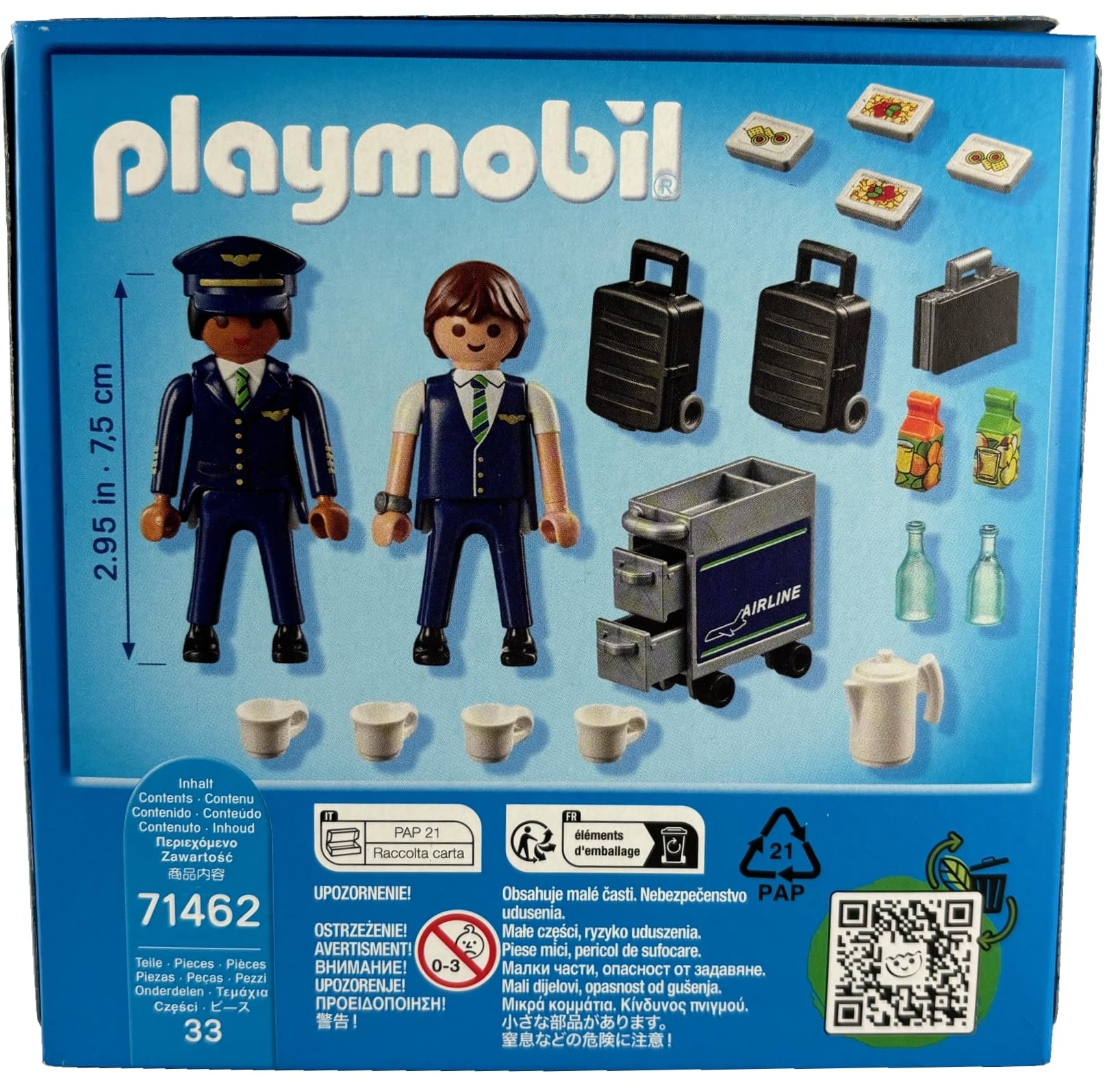 PLAYMOBIL - 71462 - Pilot + Flight Attendant Set - 33 Pieces - Exclusive for Travelers - Limited Edition, Multicolor, 4 cm - Image 2