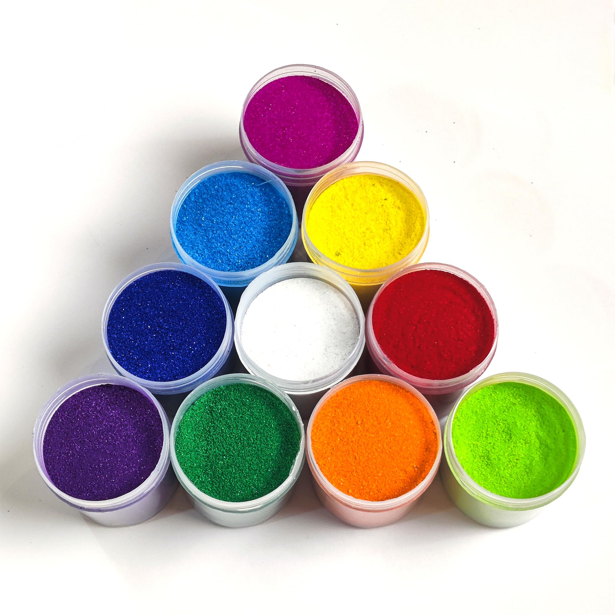CHITRASHILA® Premium Multicolor Fine Sand Rangoli Powder | Vibrant Colors for Rangoli Designs, Diwali, Navratri & Festival Decorations | Smooth Texture for Floor Art (Pack of 10)-image-40
